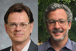 Professors Michael Baker (CRC in and Gustavo Bobonis